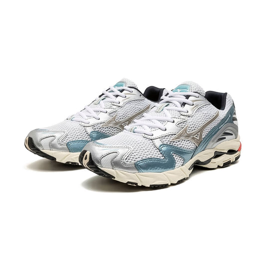 MIZUNO - UNISEX WAVE RIDER 10 WHITE/BEIGE/SKY BLUE 【D1GA243115】