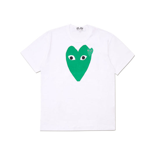 PLAY CDG T-SHIRT "GREEN EMBLEM/GREEN HEART" プレイ コム デ ギャルソン Tシャツ "グリーン エンブレム/グリーン ハート"【AX-T060-051-1】