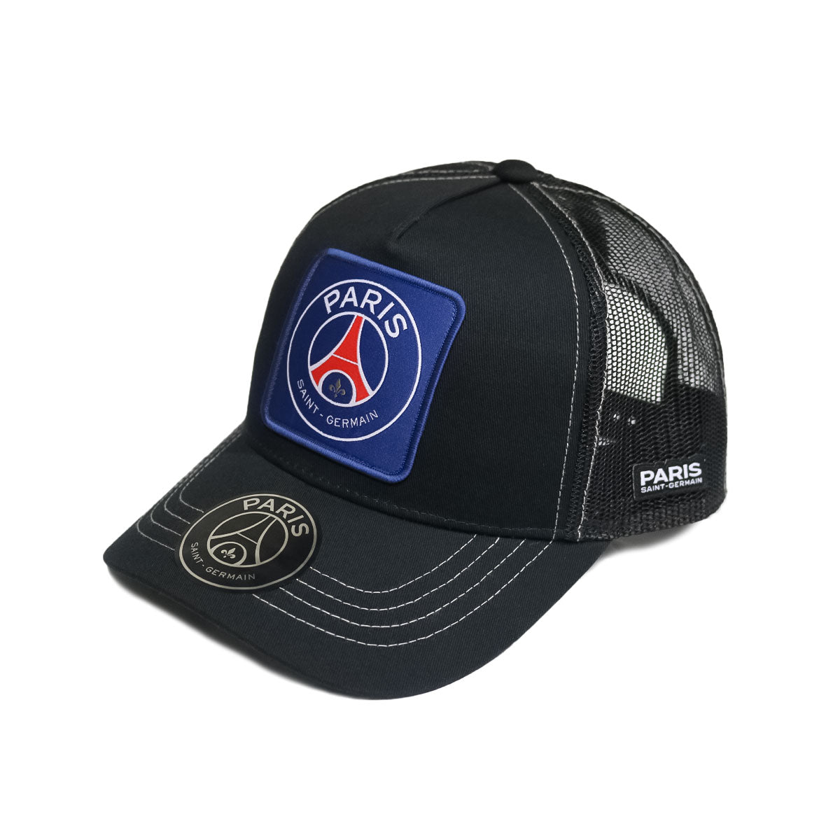 PARIS WAPPEN TRUCKER CAP BLACK/NAVY 【PSG-MCP01】