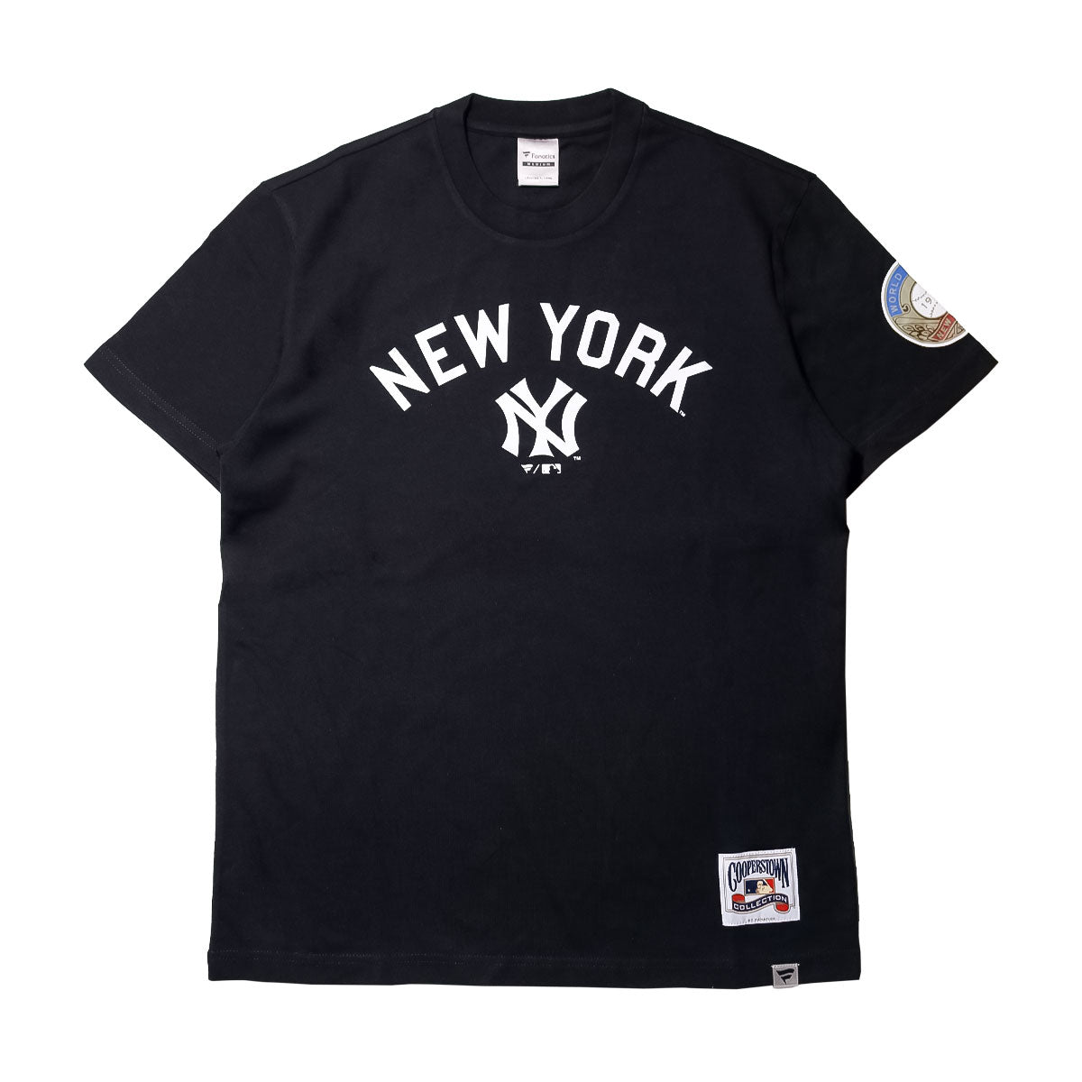 Fanatics - New York Yankees COOPERSTOWN DOUBLE LOGO S/S TEE BLACK 【ML0126SS0007】