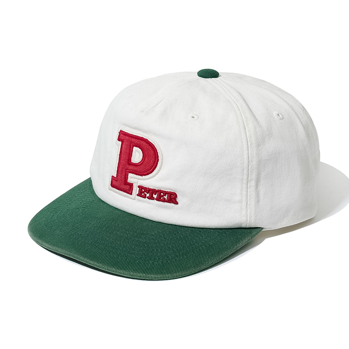 MY NAME IS PETER - 5-PANEL PETER APPLIQUE CAP WHITE/GREEN