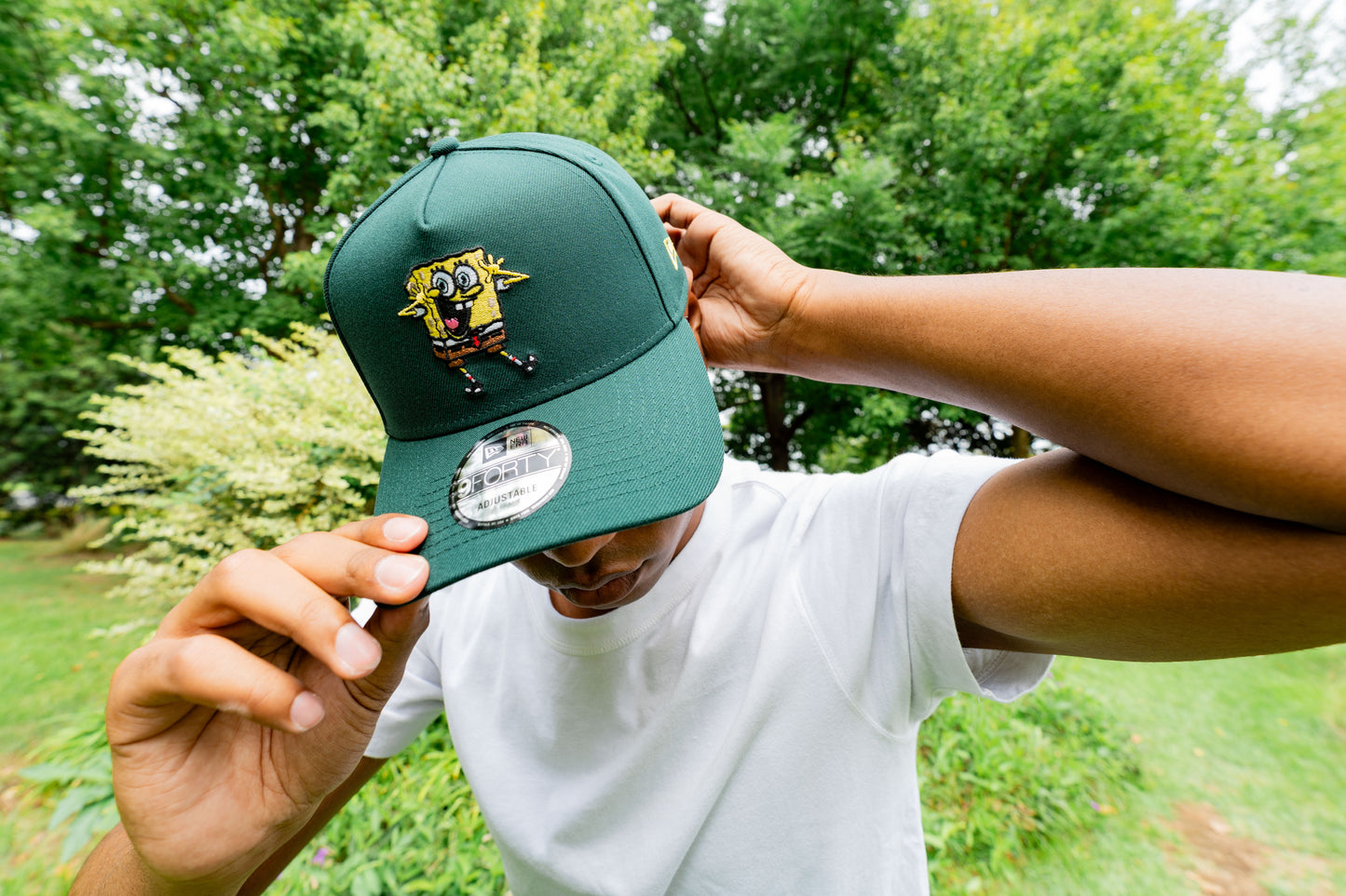 New Era × Nickelodeon - SpongeBob 9FORTY A-FRAME Dark Green【70980070】