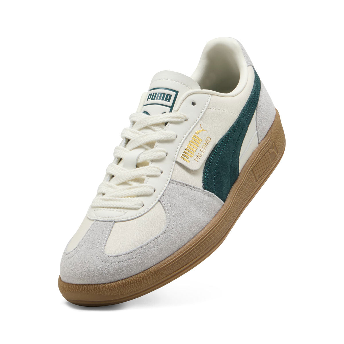 シューズ PUMA PALERMO Puma - Palermo Women's Leather Sneakers in Black, Grey and Gum