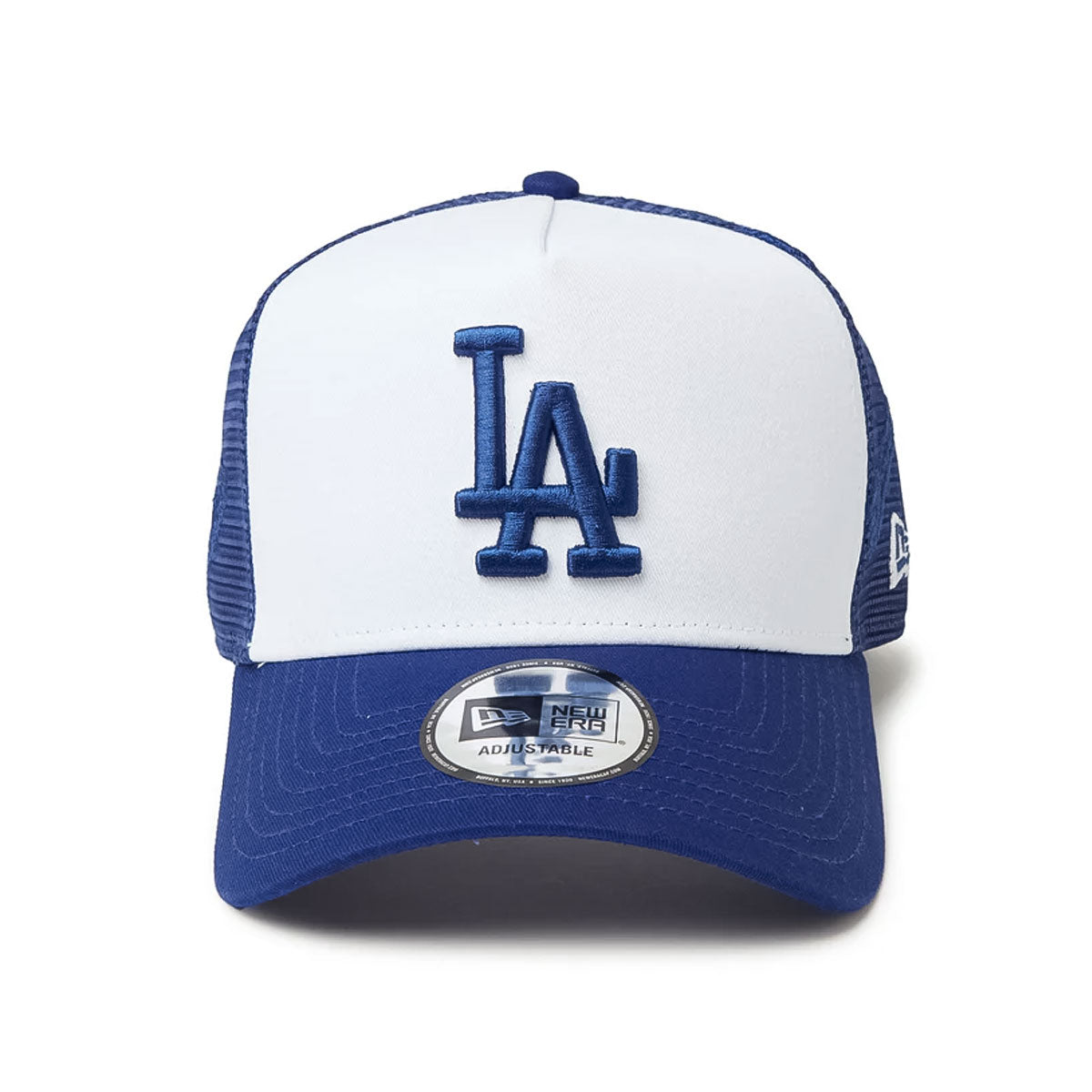NEW ERA Los Angeles Dodgers - 9FORTY A-Frame MESH Embroidery WHITE/DARK ROYAL 【14388628】