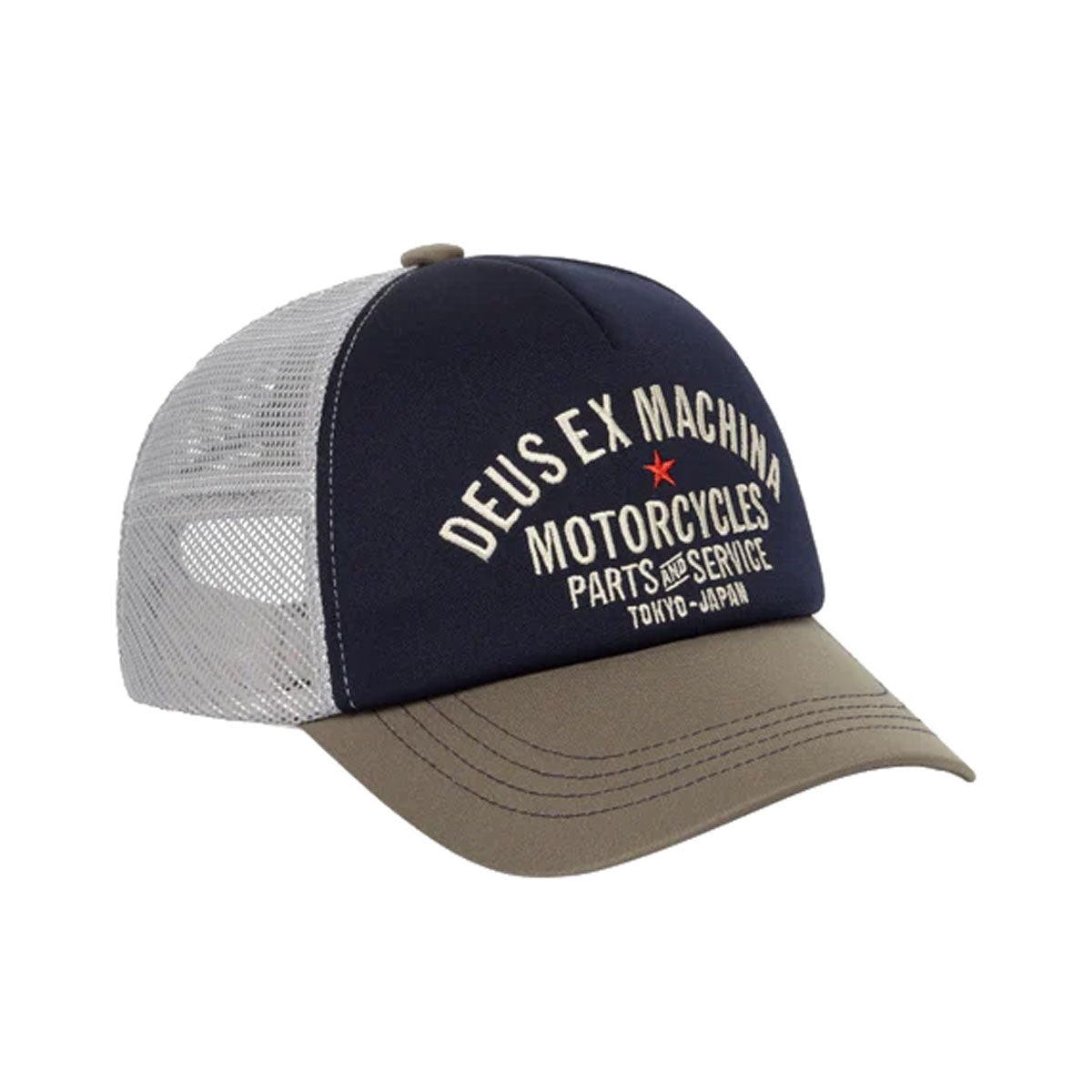DEUS EX MACHINA - Tokyo Original Address Trucker Khaki 【D261UHA030】