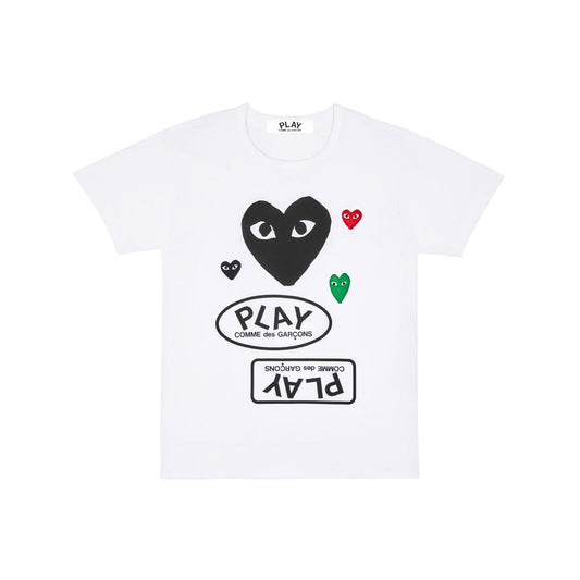 PLAY CDG "RED BLACK GREEN EMBLEM" T-SHIRT プレイ コム デ ギャルソン "レッド ブラック グリーン エンブレム" Tシャツ 【AX-T282-051】