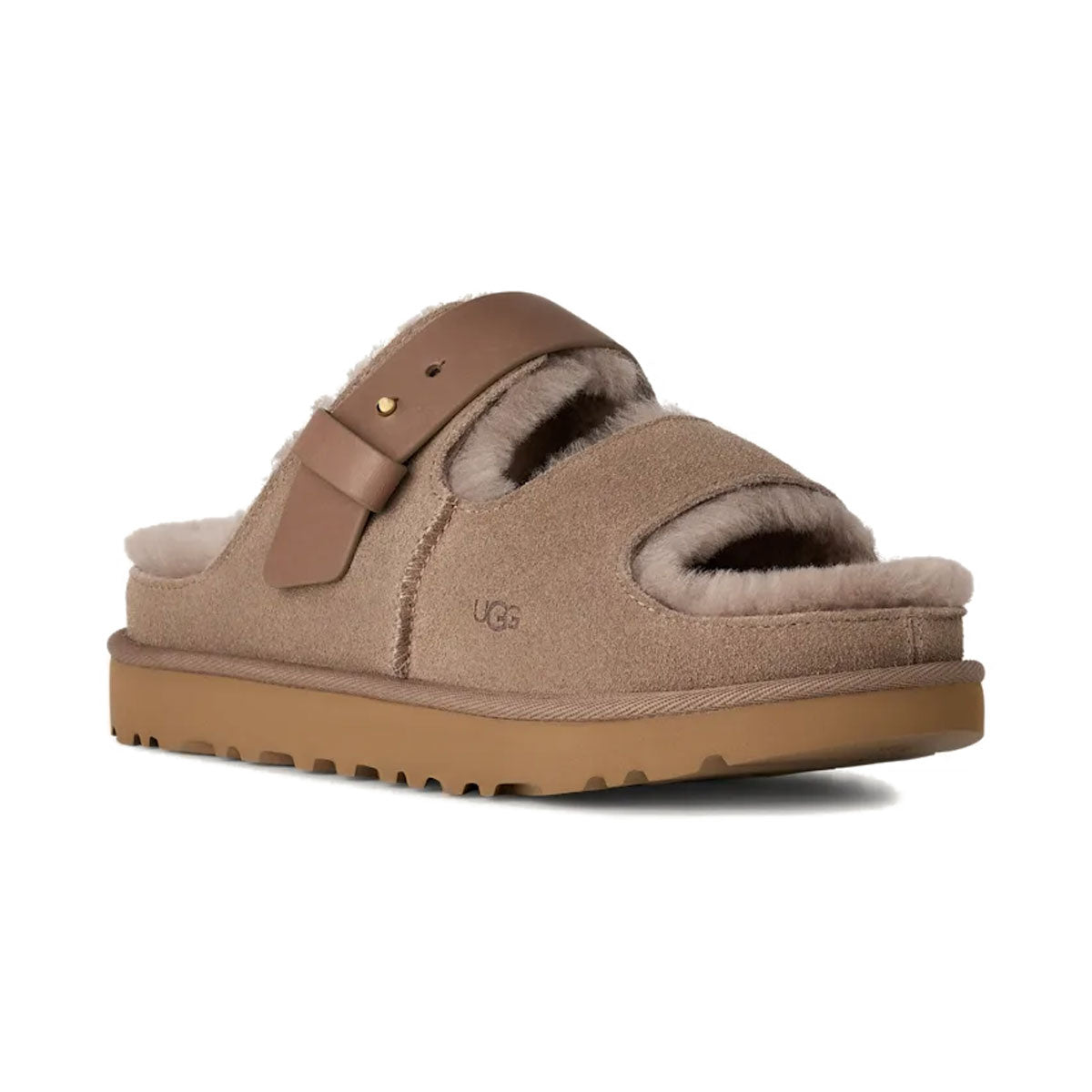UGG - WMNS GREENPORT STRAP SLIDE Caribou【1167611-CRBO】