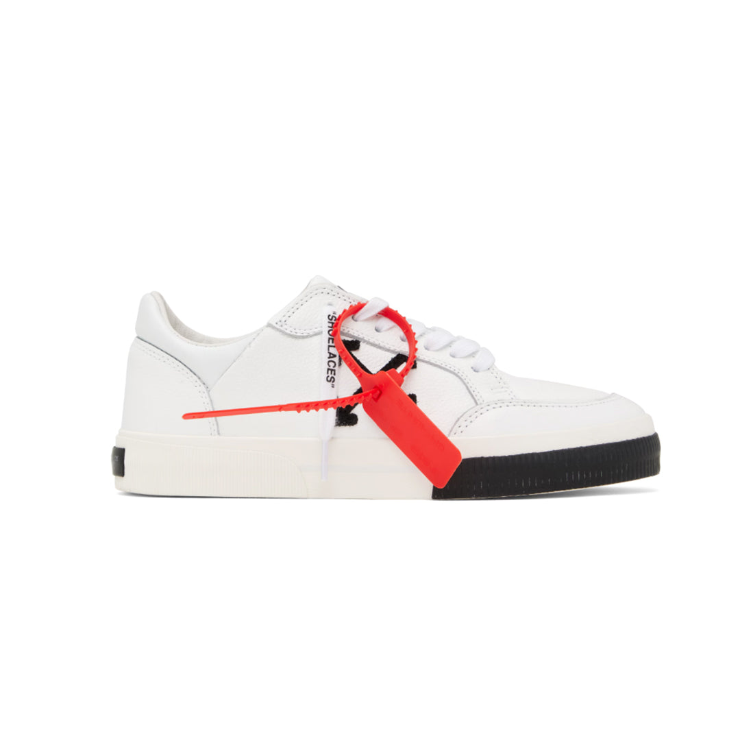 Off-White - NEW LOW VULCANIZED LEATHER 0110 WHITE/BLACK 【OMIS25-SLG0086】