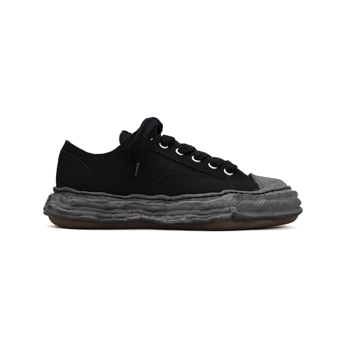 Maison MIHARA YASUHIRO ミハラヤスヒロ PETERSON 23 ピーターソン23 CANVAS LOW-TOP  BLACK/BLACK ブラック/ブラック 【A13FW713】