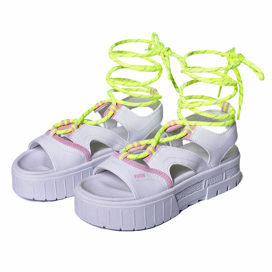 PUMA MAYZE SANDAL LACES PUMA MAYZE SANDAL LACE POP WNS WHITE [390638-01]