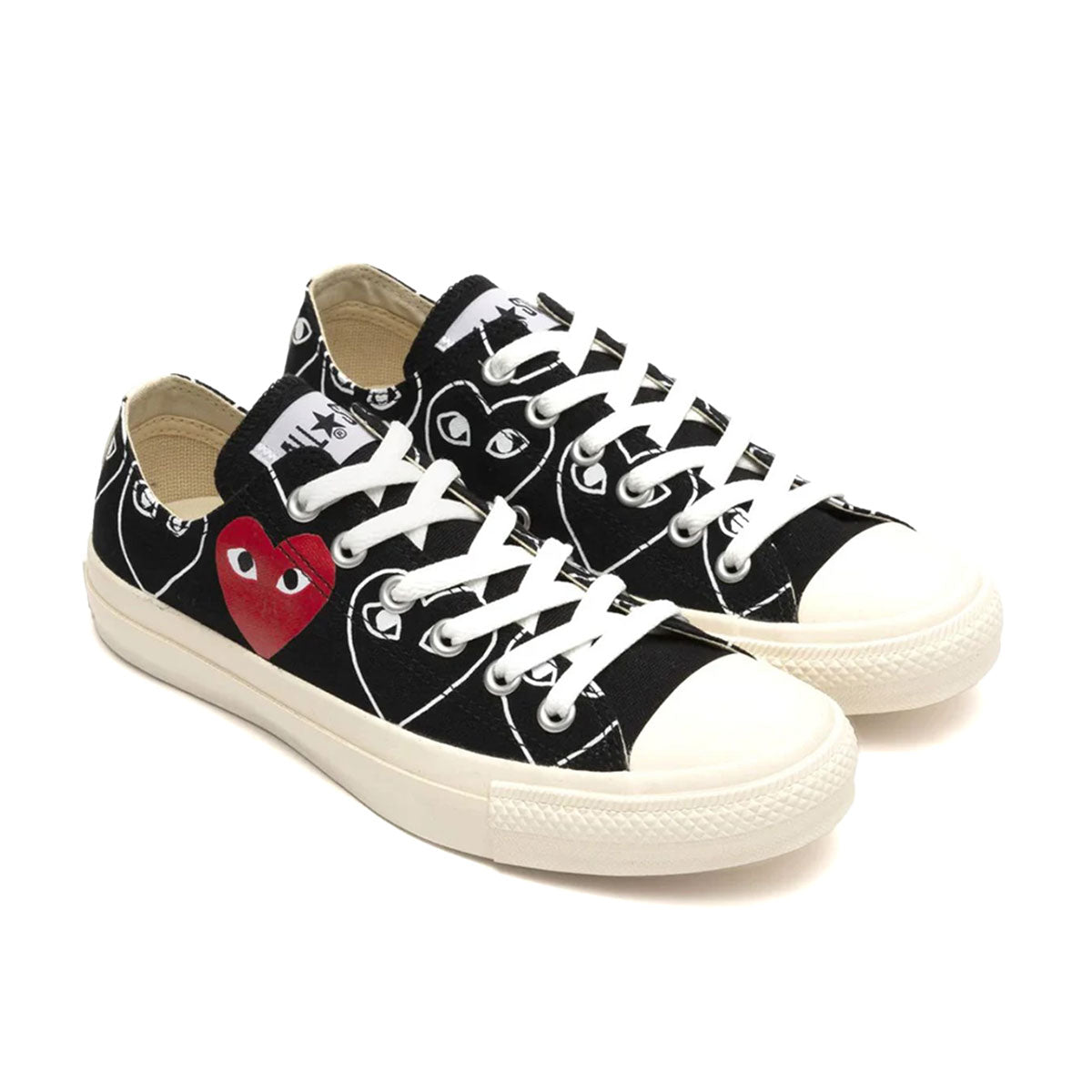 PLAY  CONVERSE CHUCK TAYLOR BLACK プレイ コムデギャルソン コンバース チェック テイラー ブラック【AZ-K118-001】