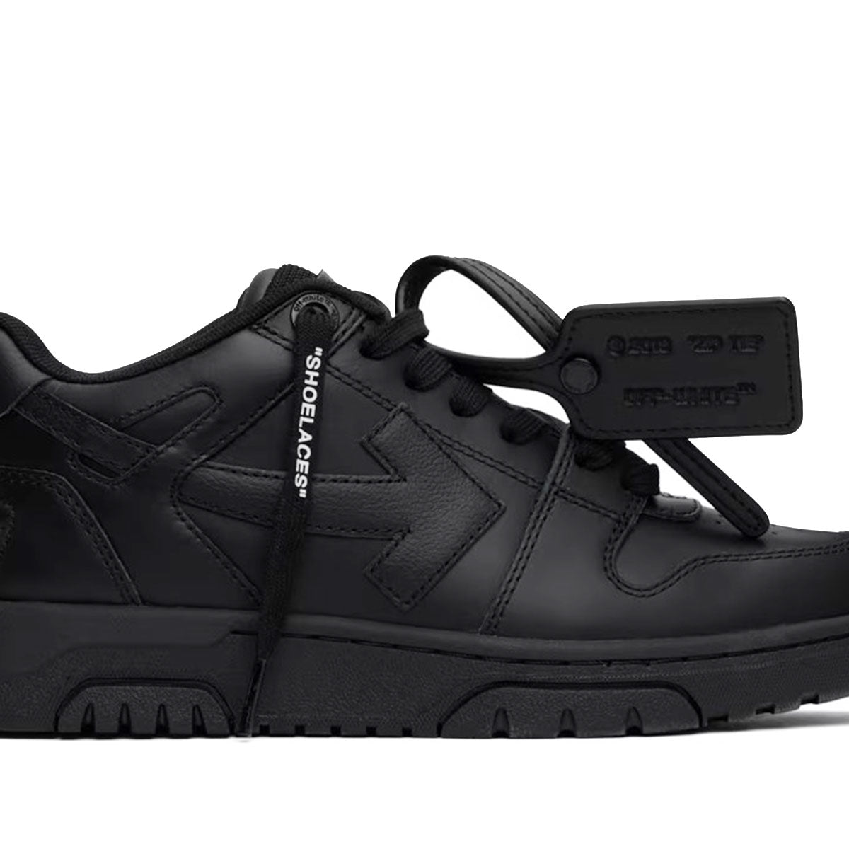 Off-White - OUT OF OFFICE CALF LEATHER BLACK/BLACK 【OMIS25-SLG0028】