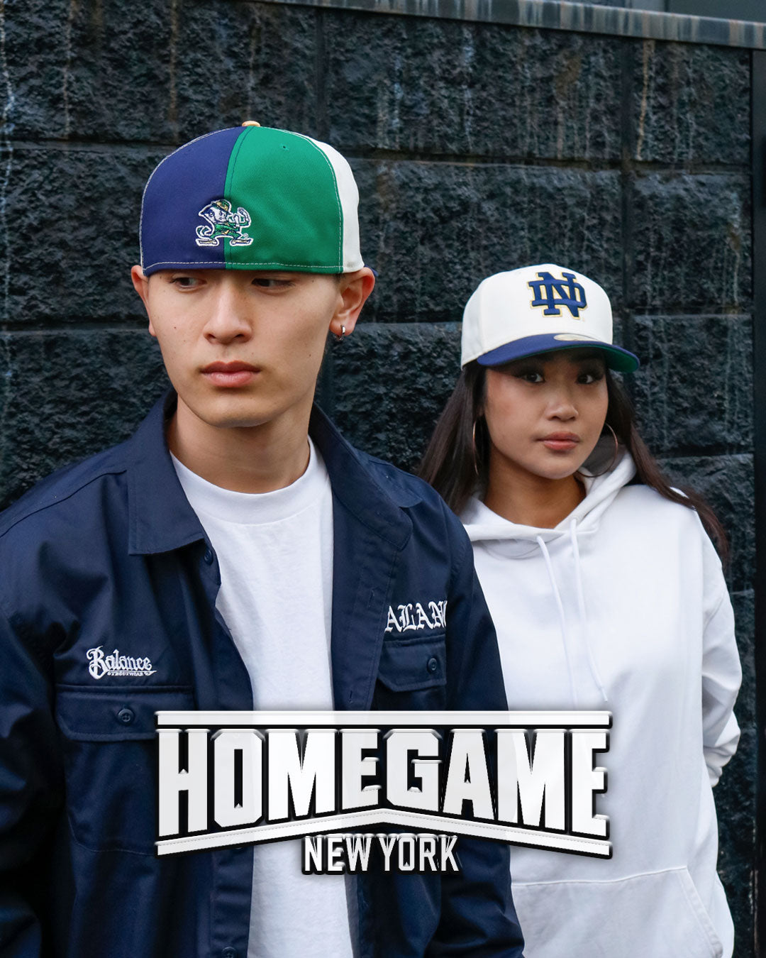 NEW ERA - Notre Dame Fighting Irish 59FIFTY Chrome White/Light Navy