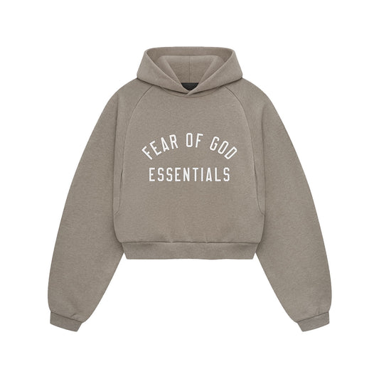 Fear of God ESSENTIALS - FLEECE CROPPED HOODIE HEATHER GRAY 【192HO247351FW】