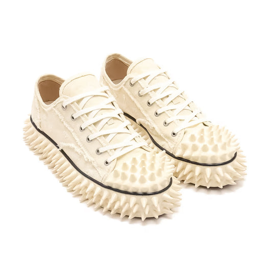 doublet - SPIKY CANVAS SNEAKER IVORY 【25SS60FT67】