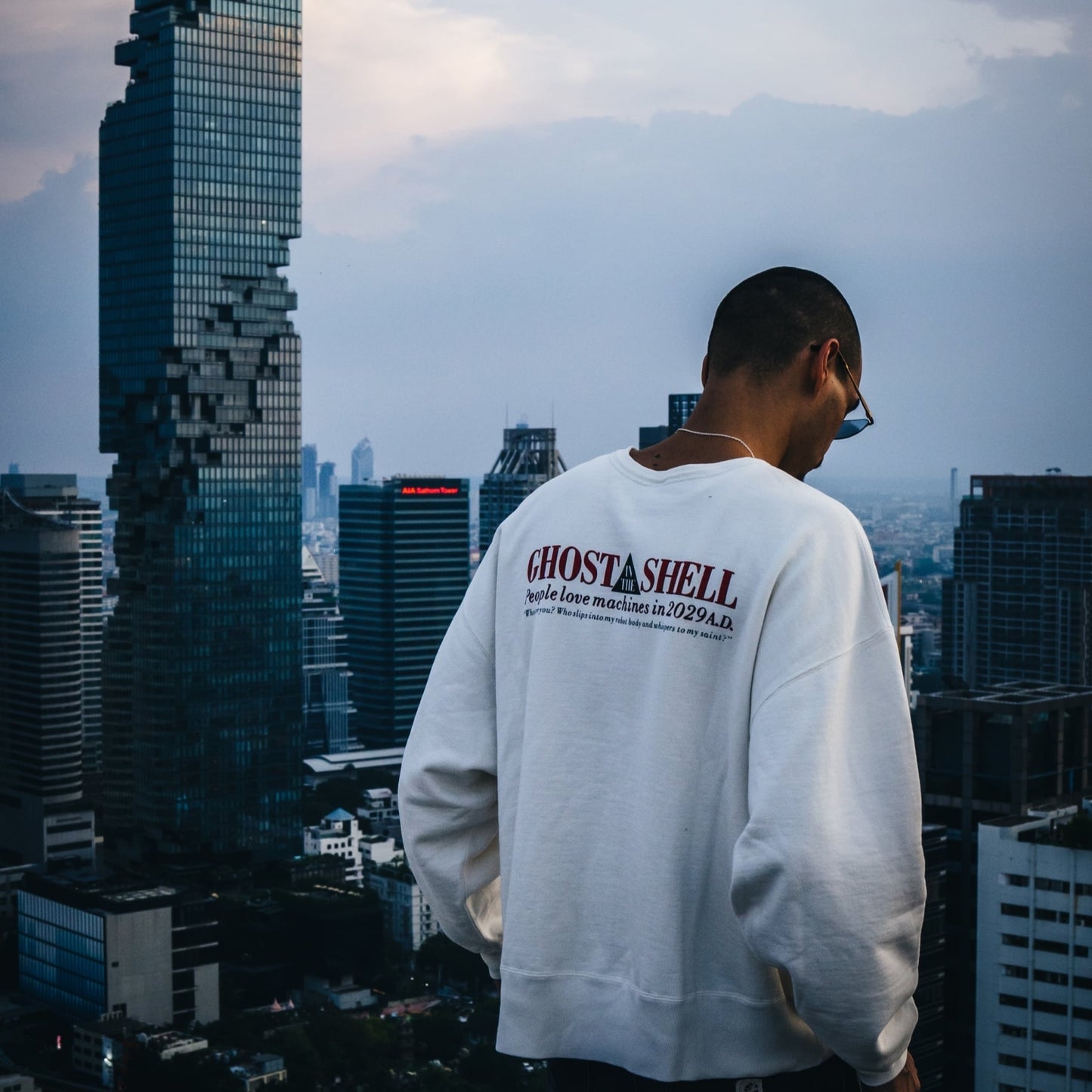 SAINT Mxxxxxx - GS  CRW-N SWEAT/GST IN THE S WHITE【SM-HR8-0000-C10】