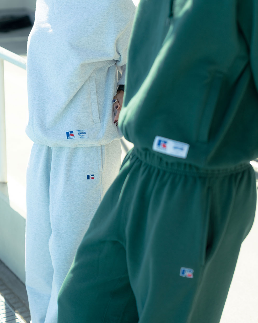 RUSSELL ATHLETIC | HOMEGAME - PRO COTTON SHELTE CH WARM SWEAT PANTS GREEN【26FW-HG-003】