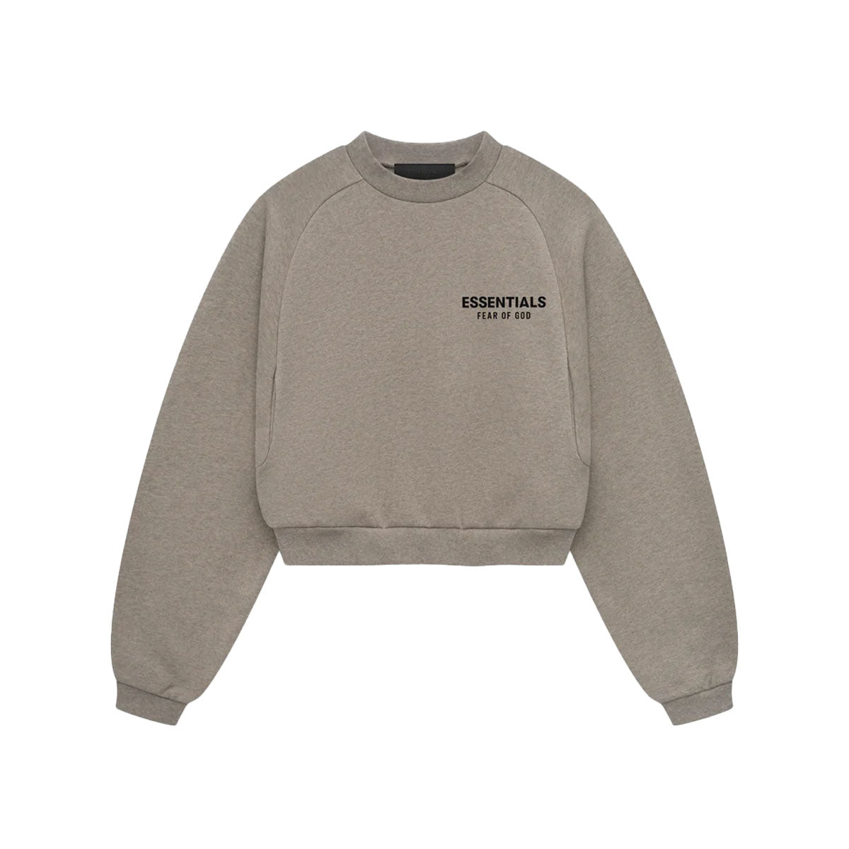 Fear of God ESSENTIALS - FLEECE CROPPED CREWNECK HEATHER GRAY 【192HO247429FW】