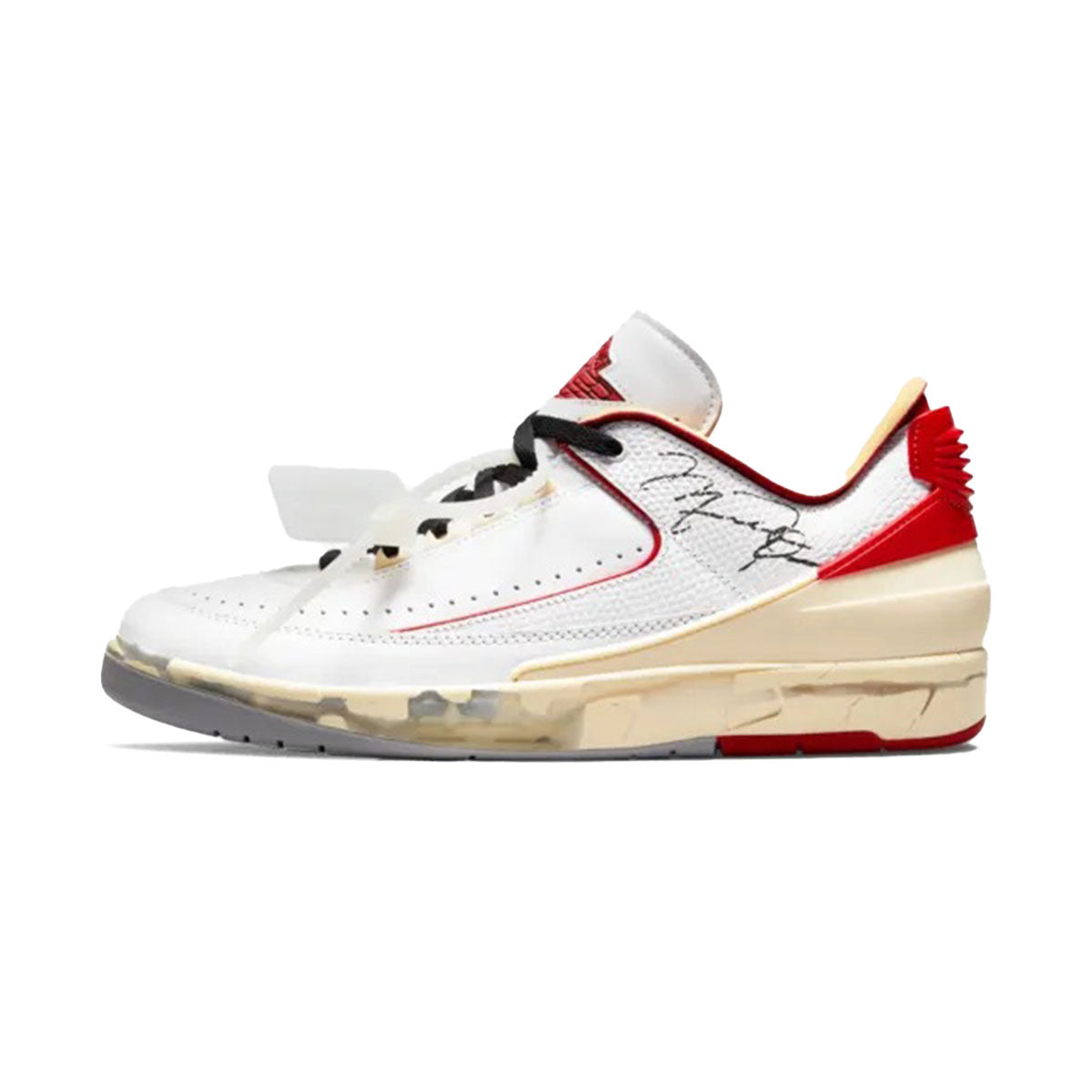 Off-White × Nike AIR JORDAN 2 RETRO LOW SP (WHITE/VARSITY RED-BLACK)Off-White × Nike Air Jordan 2 「白色與大學紅」 [dj4375-106]