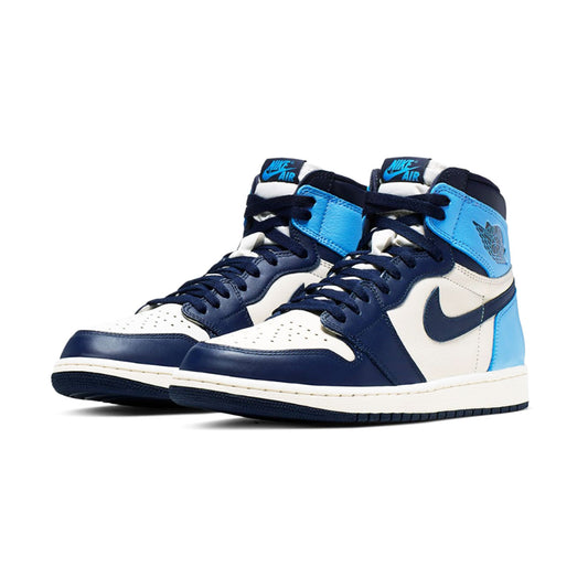 NIKE AIR JORDAN 1 RETRO HIGH OG (SAIL / OBSIDIAN - UNIVERSITY BLUE) Nike Air Jordan 1 High OG "Sail / Obsidian - University Blue" [555088-140]