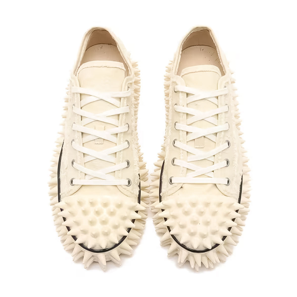 doublet - SPIKY CANVAS SNEAKER IVORY 【25SS60FT67】