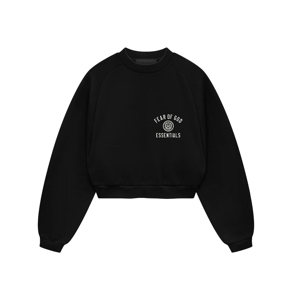 Fear of God ESSENTIALS - FLEECE CROPPED CREWNECK BLACK 【192HO247380FW】