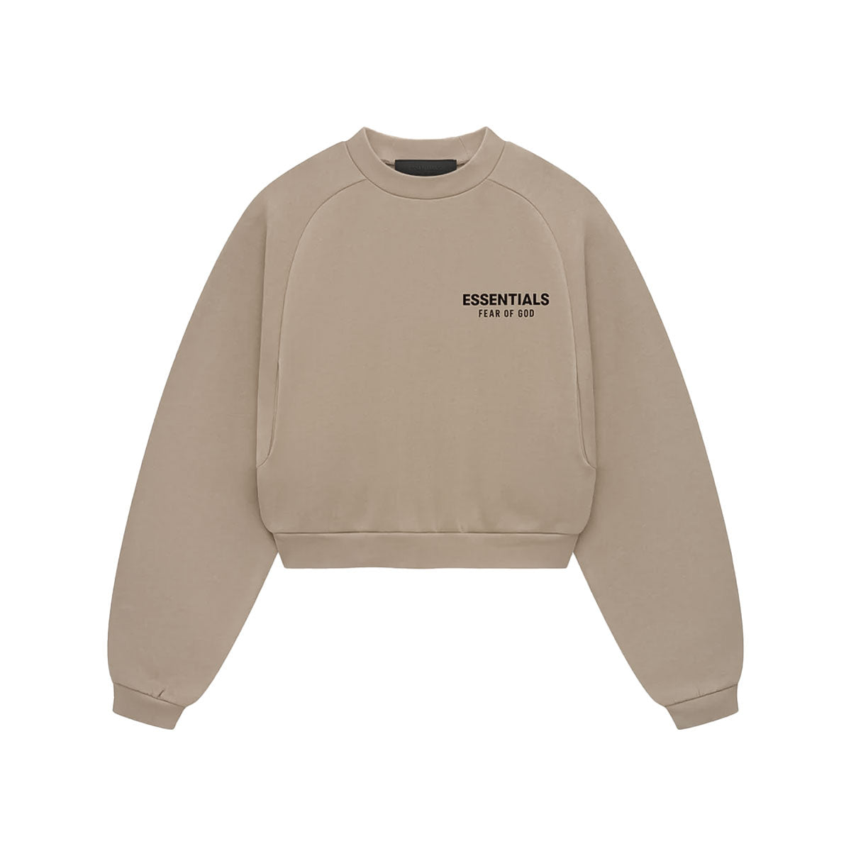 Fear of God ESSENTIALS - FLEECE CROPPED CREWNECK DESERT SAND 【192HO247427FW】