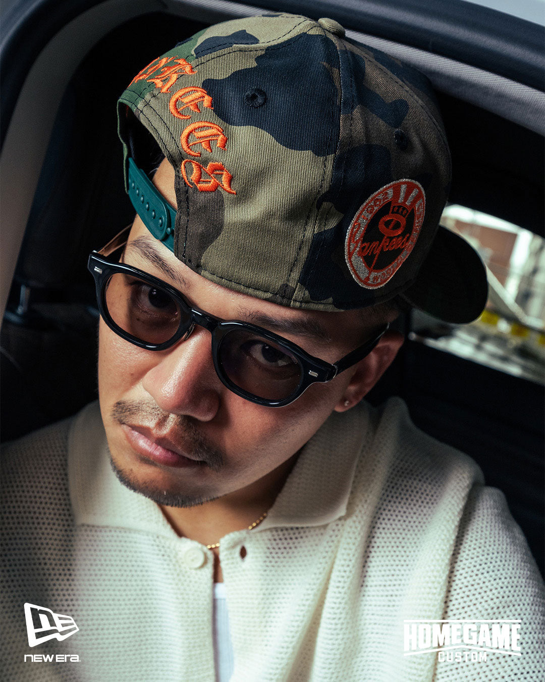 NEW ERA - NEW YORK YANKEES CO 1962 WS 9FORTY A-FRAME WOODLAND CAMO/ORANGE 【15196183】