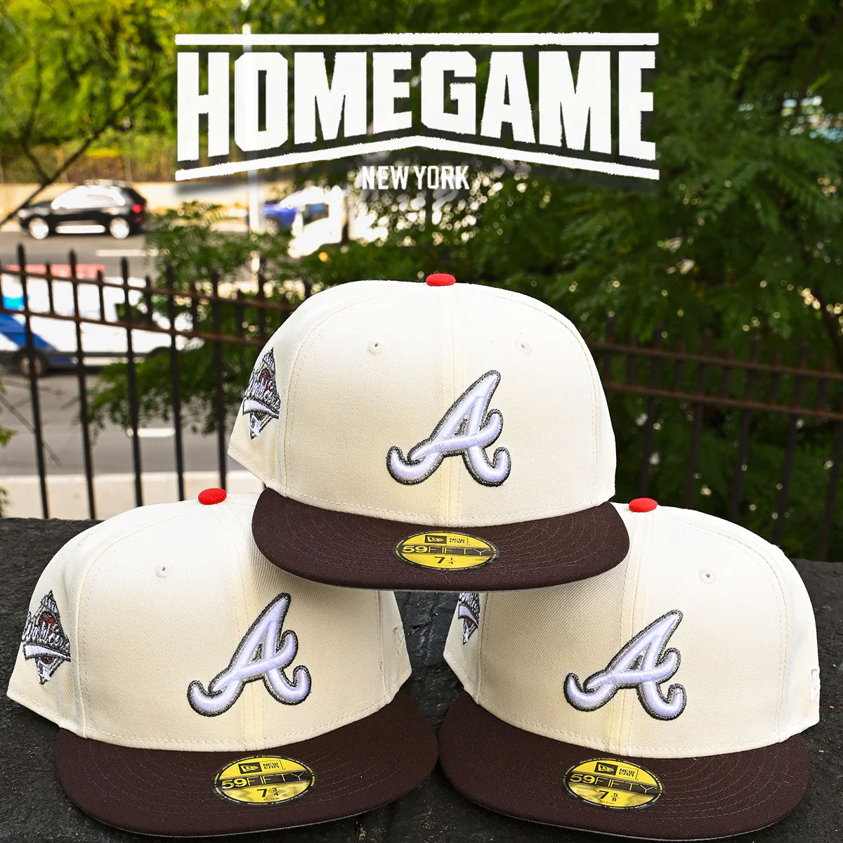 NEW ERA Atlanta Braves - 59Fifty 1997 World Series Chrome White/Brown