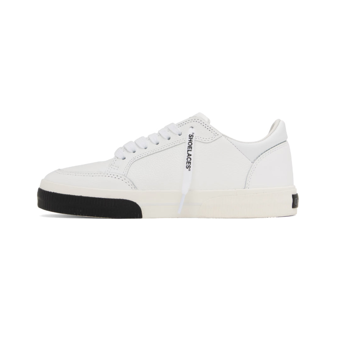 Off-White - NEW LOW VULCANIZED LEATHER 0110 WHITE/BLACK 【OMIS25-SLG0086】