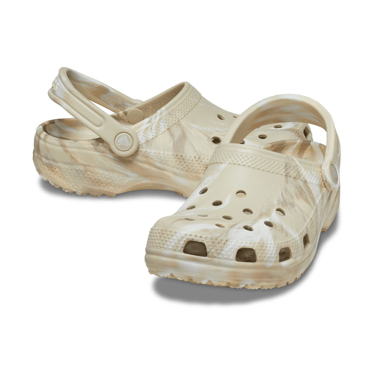 crocs - MENS WMNS CLASSIC MARBLE CLOG Bone/Multi【206867-2Y3】