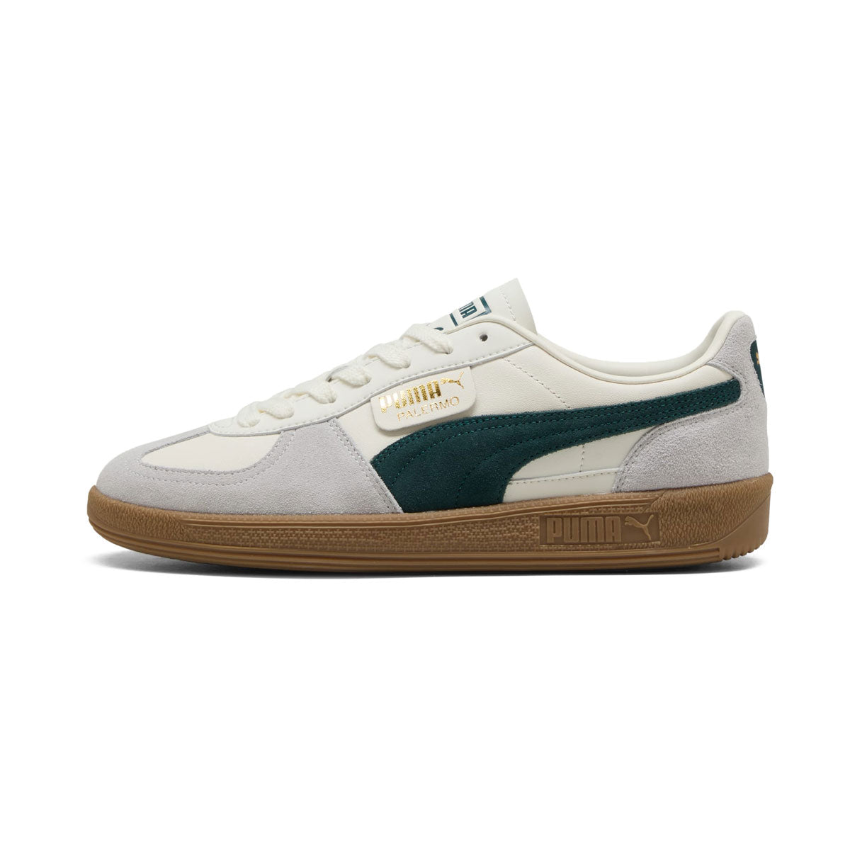 PUMA - PALERMO LTH WARM WHITE/GREEN TERRAIN 【396464-22】
