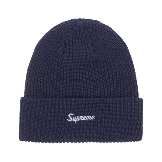 SUPREME - LOOSE GAUGE BEANIE NAVY【FW25BN25】