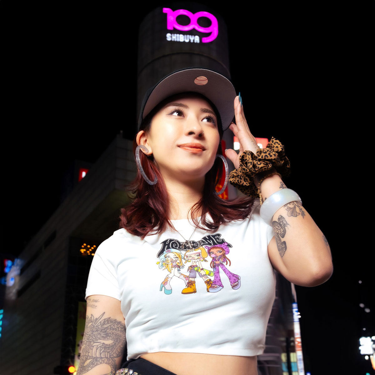 HOMEGAME - HOMEGAME×美らChula CROPPED TEE WHITE【HG260148】