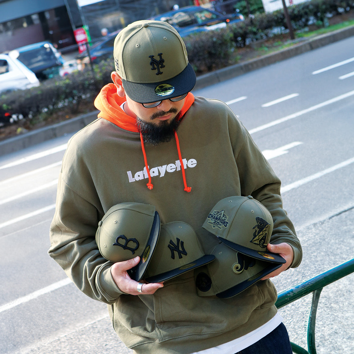 NEW ERA New York Mets - 59FIFTY CO SIDE LOGO NEW OLIVE/BLACK【70890322】