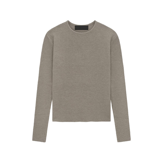 Fear of God ESSENTIALS - WAFFLED LONG SLEEVE SWEATHER HEATHER GRAY 【192HO247241FW】