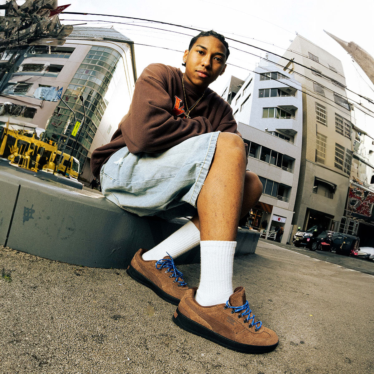 PUMA - PALERMO ALPINO FUZZY CHESTNUT BROWN/MOUNTAIN BLUE 【403699-02】-