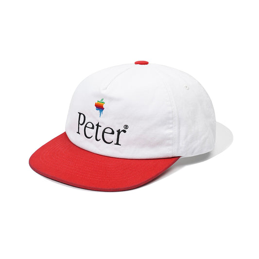 MY NAME IS PETER - 5-PANEL PAPPLE CAP WHITE & RED