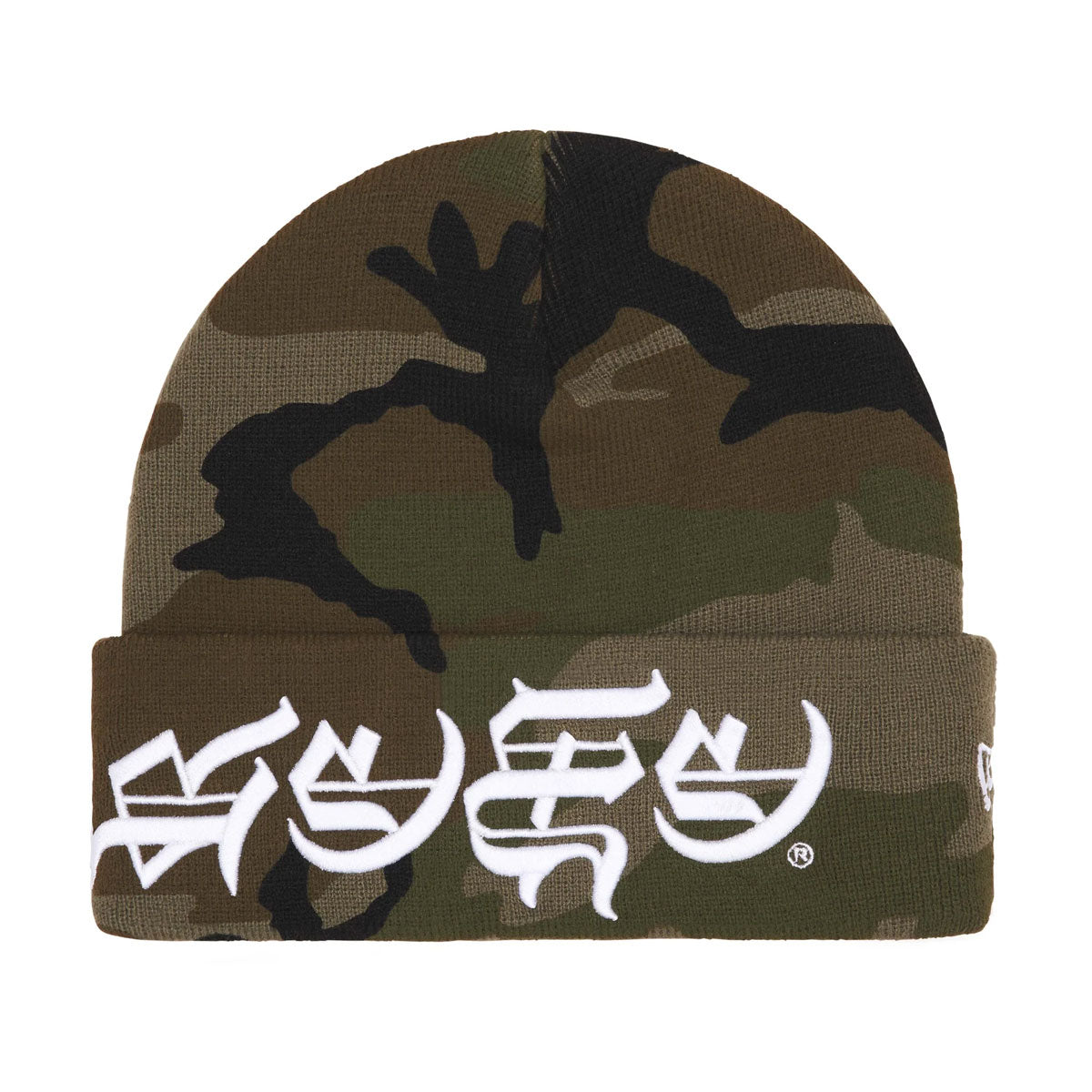 Supreme × New Era - Blackletter Beanie CAMO