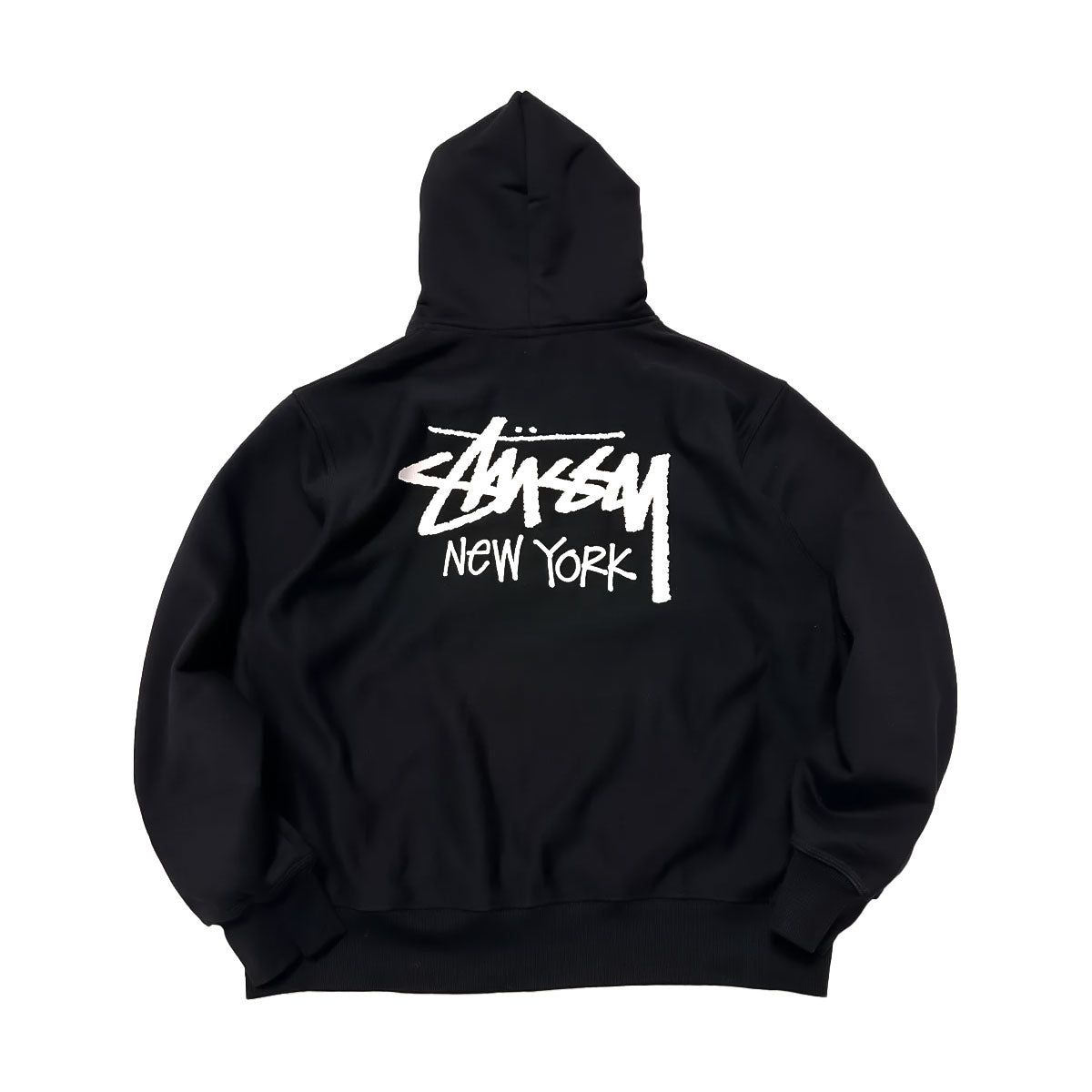 STUSSY - NEW YORK SHOP LIMITED ZIP UP HOODIE BLACK