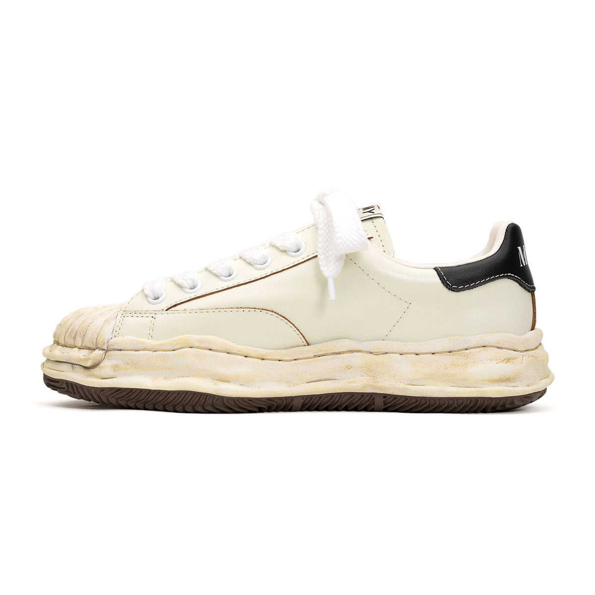 Maison MIHARA YASUHIRO - "BLAKEY" OG Sole Wrinkled Leather Low-top Sneaker ”WHITE” 【A14FW736】