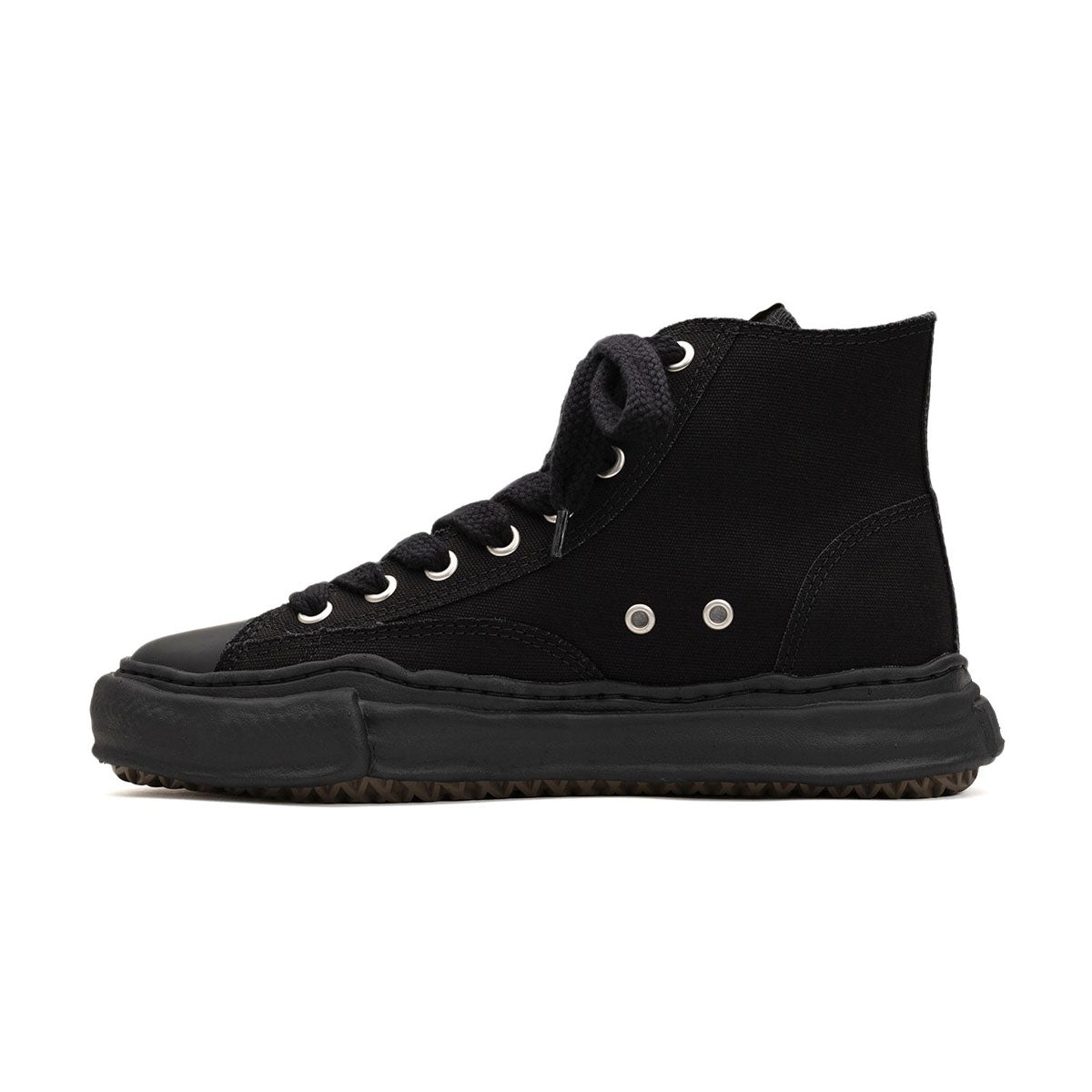 Maison MIHARA YASUHIRO メゾンミハラヤスヒロ PETERSON HIGH CANVAS SNEAKER "BLACK/BLACK" ピーターソン ハイ キャンバス スニーカー "ブラック/ブラック"【A01FW701】