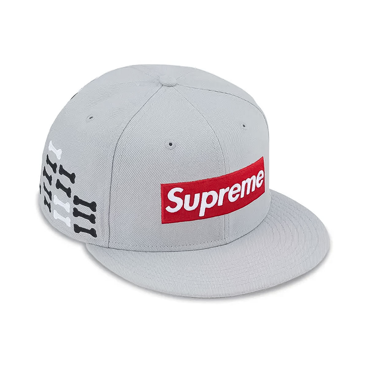 SUPREME × NEW ERA - BONES BOX LOGO CAP GREY 【FW25H46