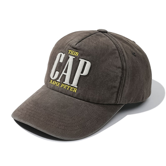 MY NAME IS PETER - 5 PANEL THIS 'CAP' CHARCOAL