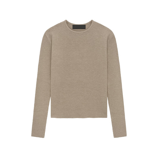 Fear of God ESSENTIALS - WAFFLED LONG SLEEVE SWEATHER DESERT SAND 【192HO247247FW】