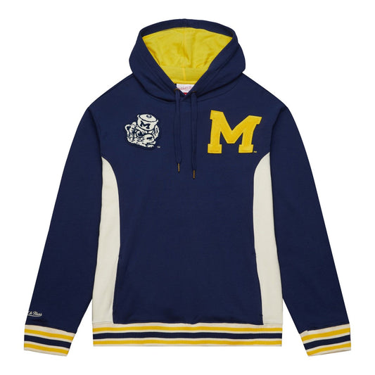 MITCHELL & NESS Michigan Wolverines - NCAA TEAM LEGACY FRENCH TERRY HOODY【FPHD5513】