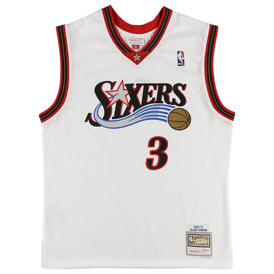 Mitchell &amp; Ness - 球迷版球衣ﾞP76 #3 A 艾佛森 白色 [SMJYGS18200]