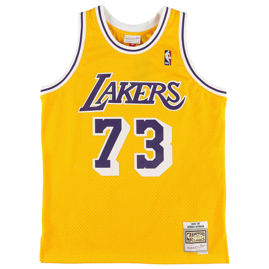 Mitchell &amp; Ness 洛杉磯湖人隊 - 澤西島 - LAL #73 丹尼斯羅德曼 98-99 黃色 [SMJYCP20064]