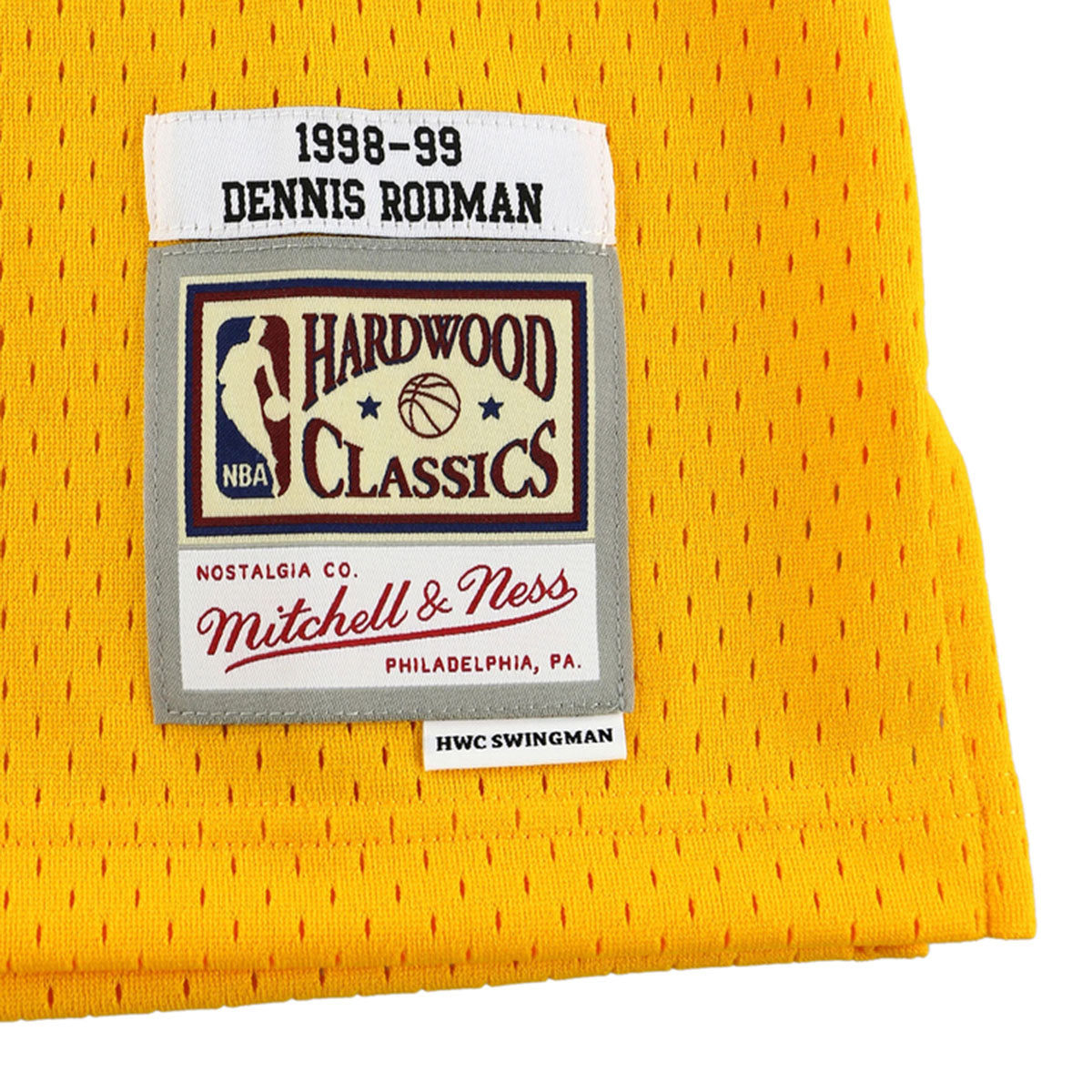 Mitchell＆Ness Los Angeles Lakers - SW-Jersey - LAL #73 Dennis Rodman 98-99 YELLOW【SMJYCP20064】