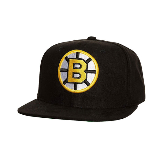 MITCHELL & NESS Boston Bruins - SWEET SUEDE SNAPBACK VNTG BBN【HHSS7357】